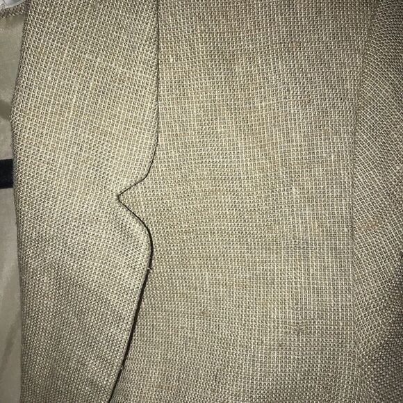 Diane Von Furstenberg Blazer Size 4 100% Silk Beige Tan Vintage Women's *flaws - Picture 8 of 14